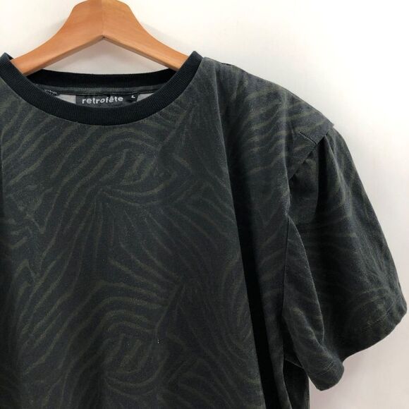retrofete Zebra Print Tee in Black L - Picture 4 of 11